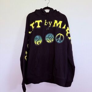 Market Black Hoodie with Yellow and Blue Graphics